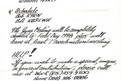 Page 3 of a 1988 Field Day planning document - Courtesy of Tom and Paula Esser (K9EM/N9VXD)