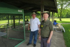 Fred AC9RQ and guest from Texas helping setup