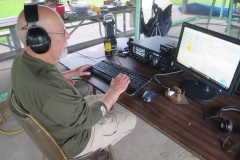 Harold K9HB at the CW station