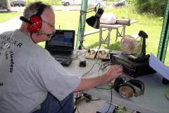 John KA9CAR operating 40m SSB - Photo by Fred Soop