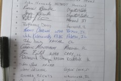 Many guests signed our guest register