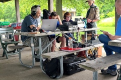 Visitors getting on the air at the GOTA station