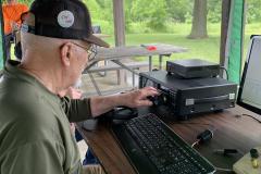 Harold, W9HB and Roger, KF9D operating CW