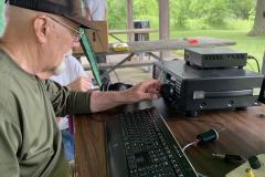 Roger, KF9D and Harold, W9HB operating CW