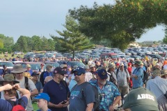 Waiting for gates to open on Saturday.