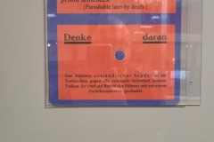 Replica (with translation) of German notice