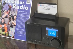 Visitors are greeted by VOA Internet radio