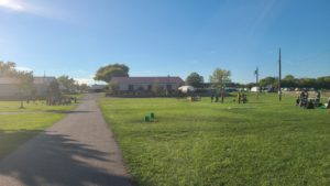 A view of the amateur radio setup from afar
