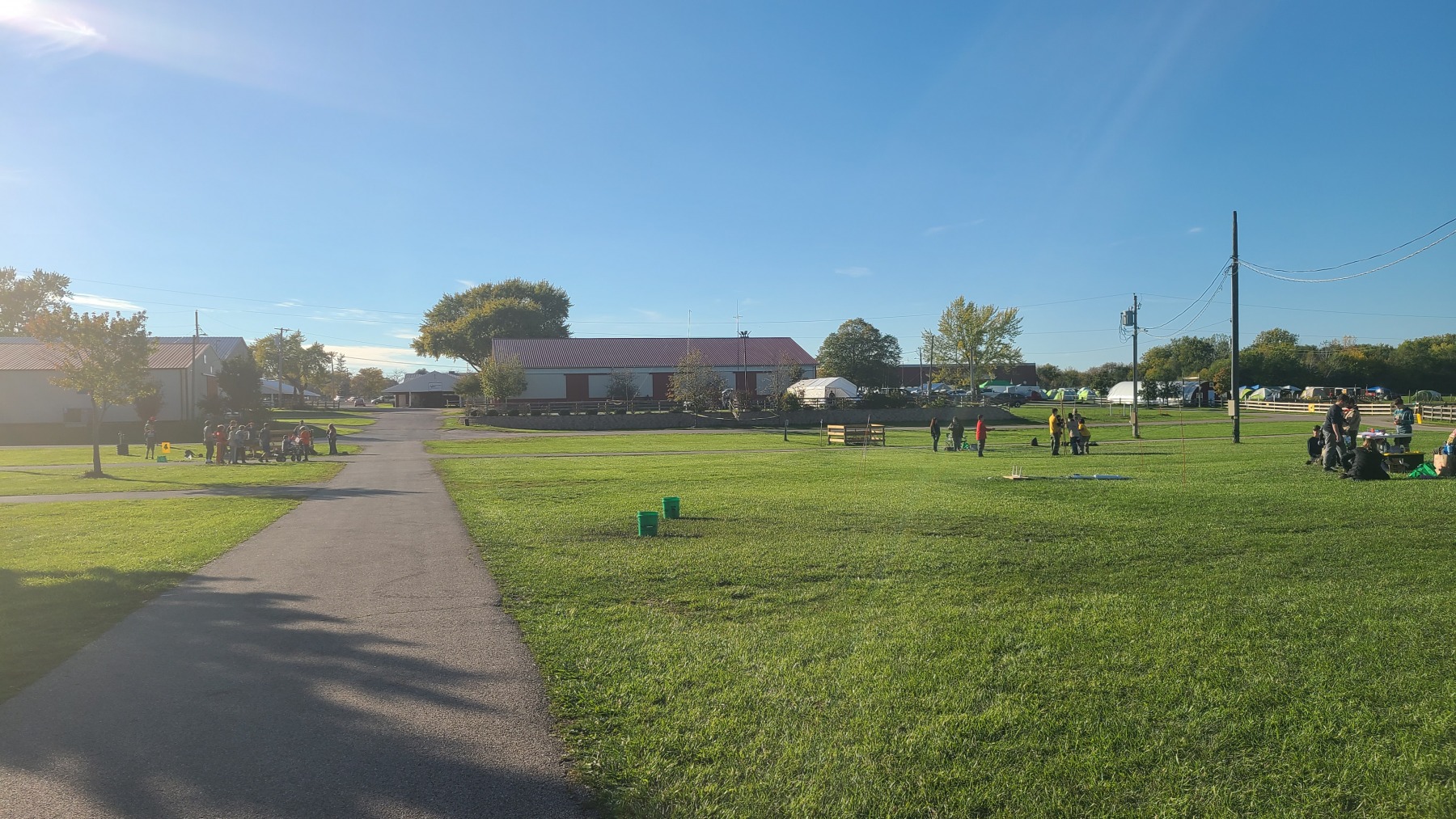 A view of the amateur radio setup from afar