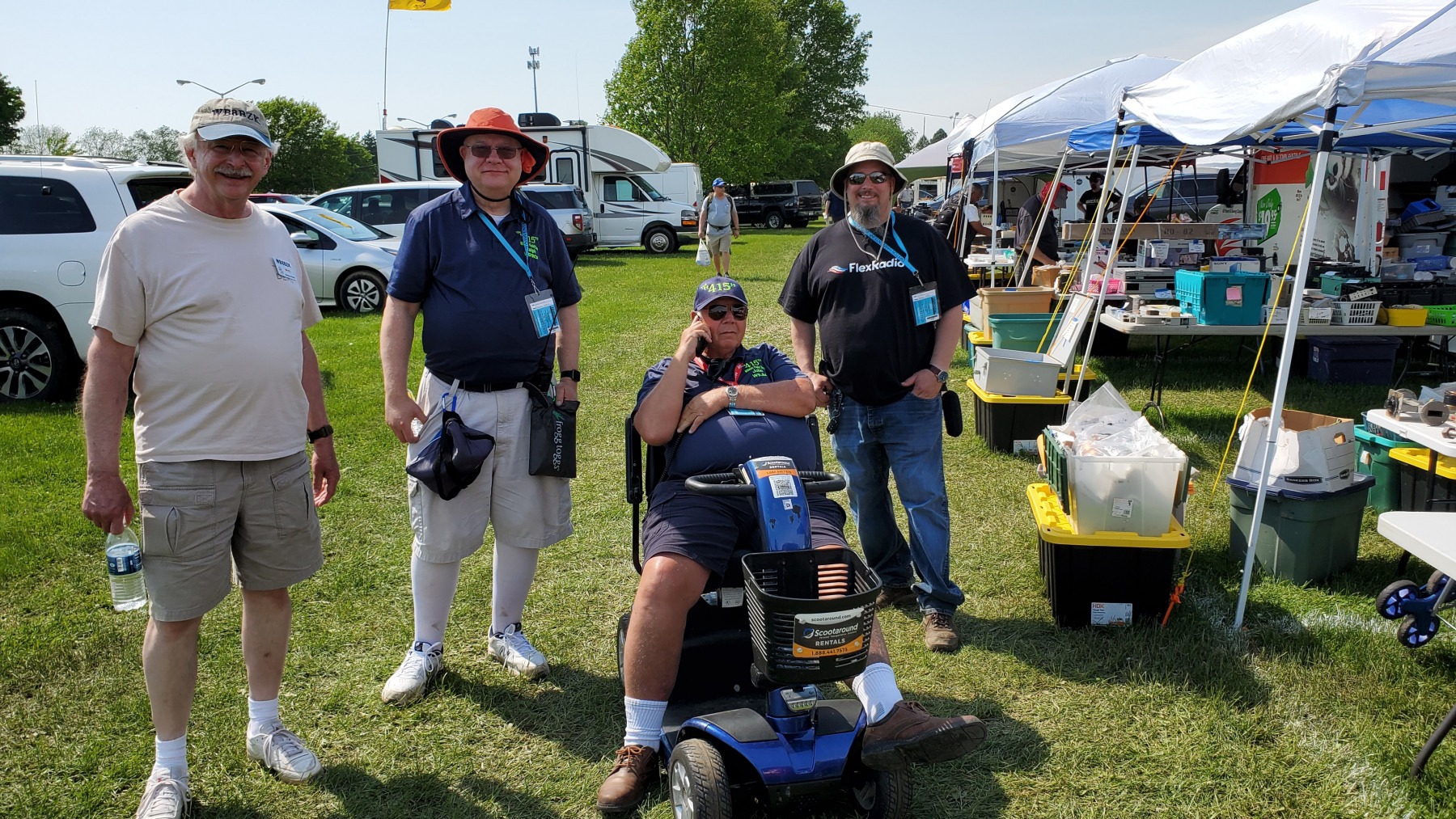 Mike (WB8BZK), Ralph (WB9ICF), John (W9JM), and Glenn (K9OK).