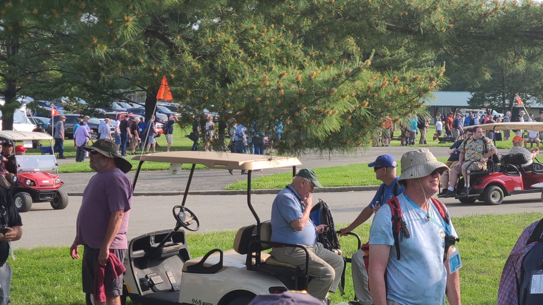 Waiting for gates to open on Saturday.