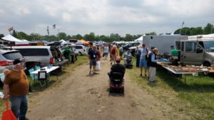 Part of the huge flea market