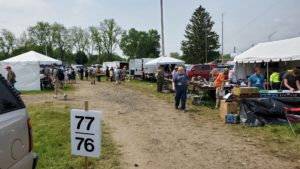 Part of the huge flea market