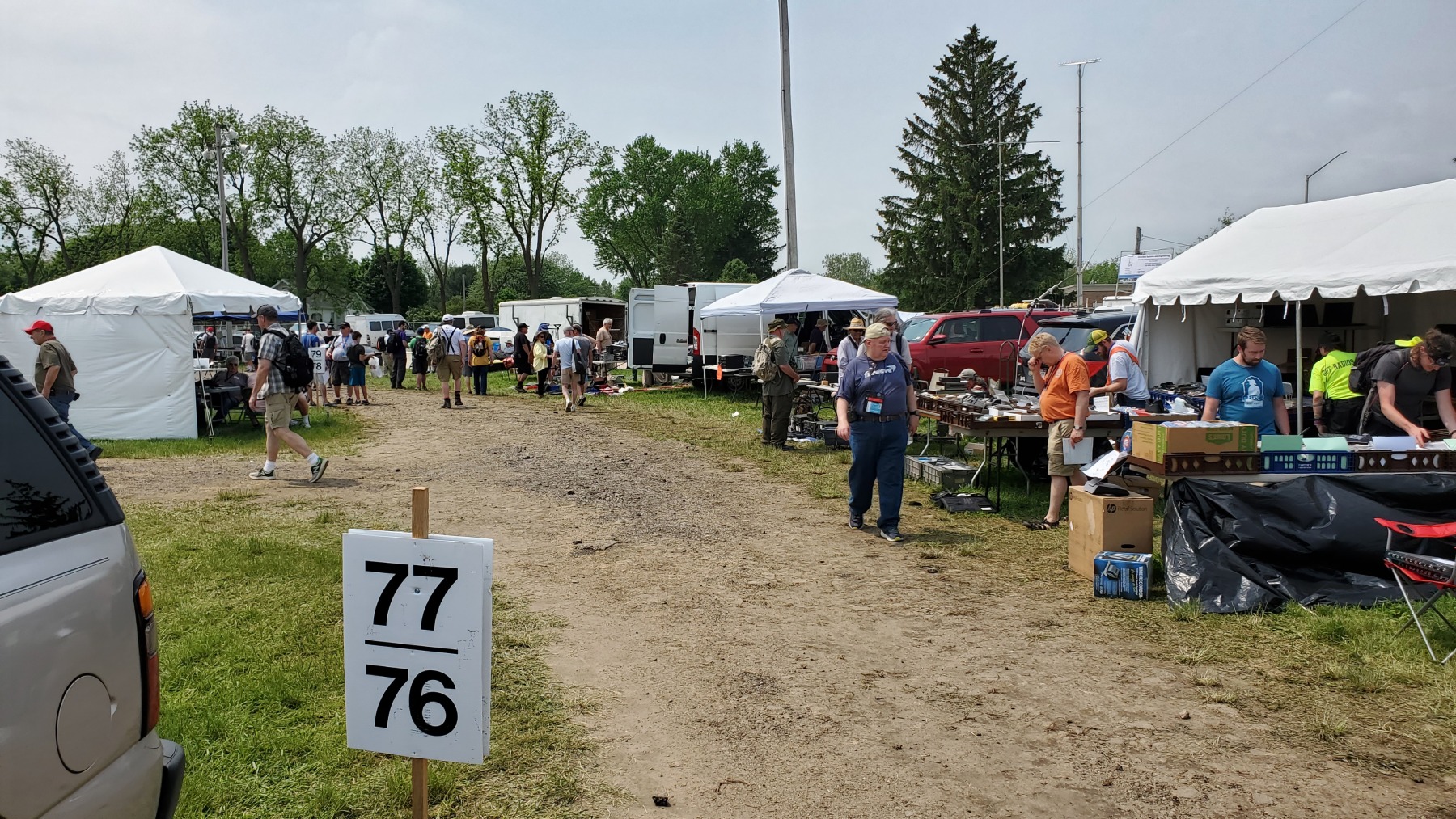 Part of the huge flea market