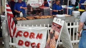 Port chops and corn dogs. Yum.