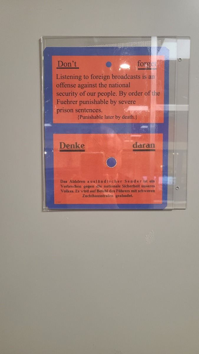 Replica (with translation) of German notice