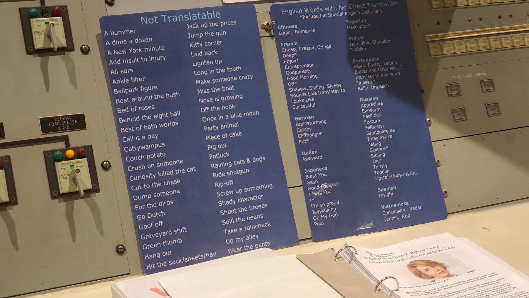 Words and phrases that don't translate.