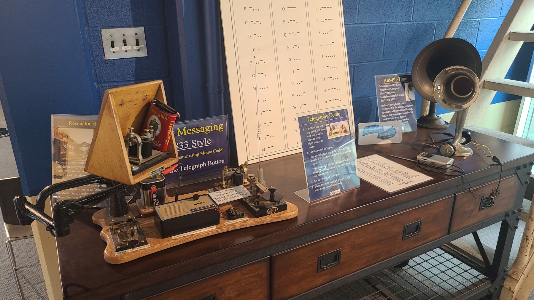 Morse Code exhibit