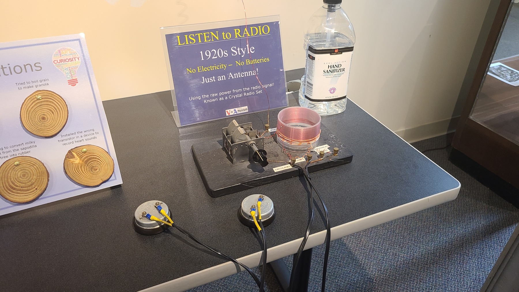 Crystal radio exhibit