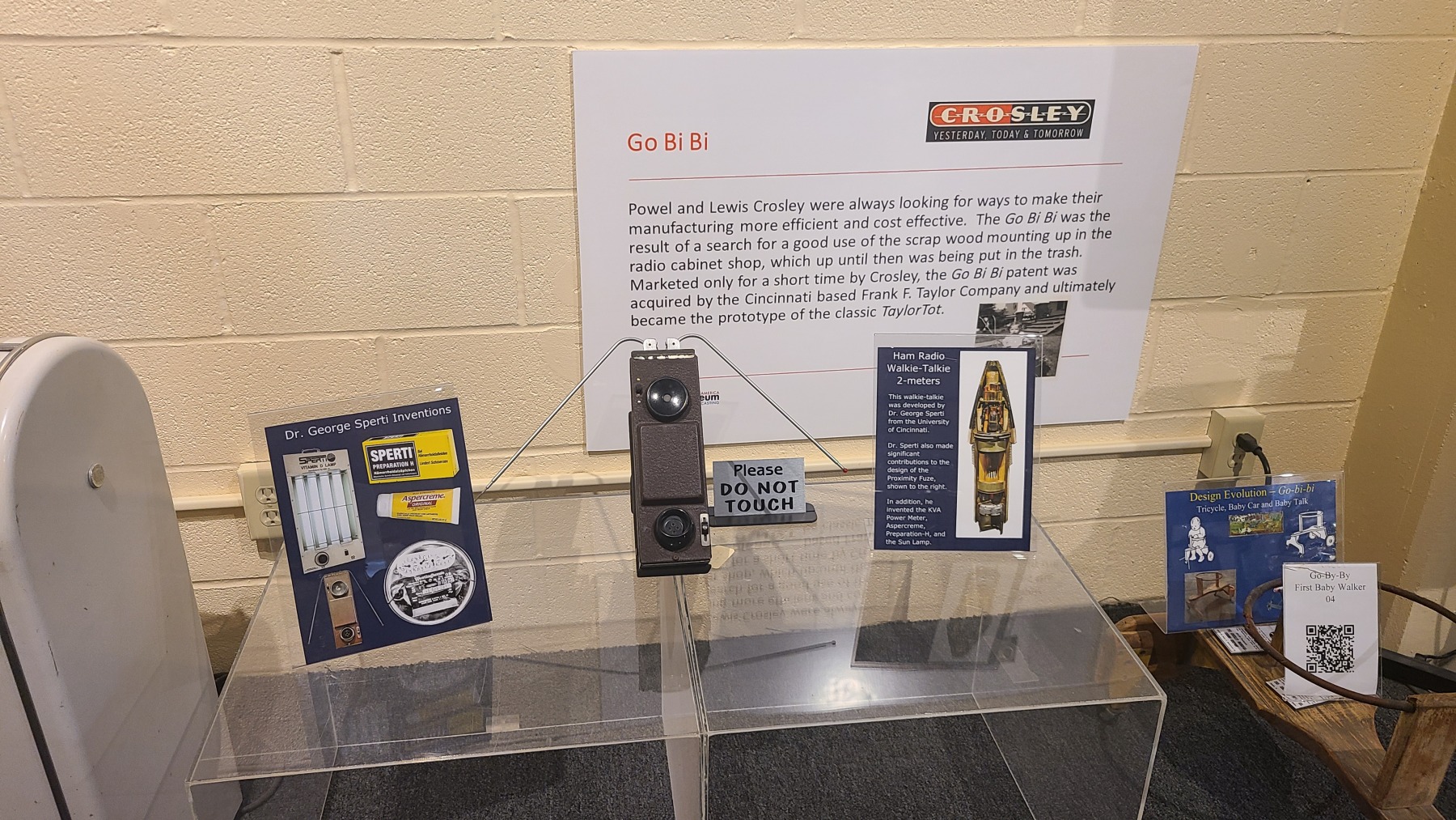One exhibit in the Crosley room