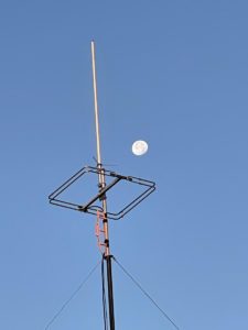 Moon over the 6m and 2m antennas
