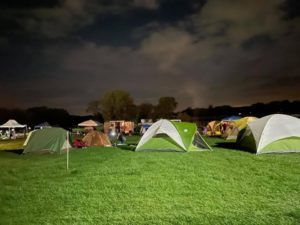 Time for the scouts to rest after an active day