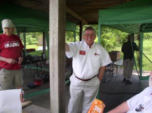 Kermit W9XA pays us a visit while Mike WB8BZK looks on - Photo by Fred Soop