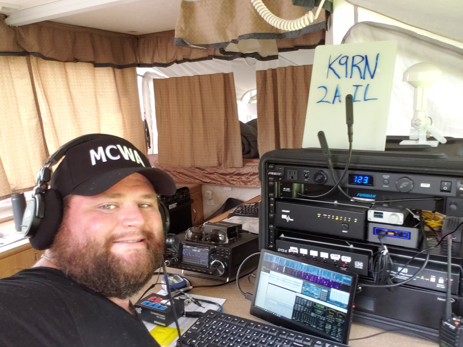 Mike KD9DLL operating the SSB Digital station