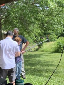 Bill, KD9WEW and visitors looking for a satellite contact