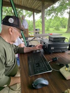 Roger, KF9D and Harold, W9HB operating CW
