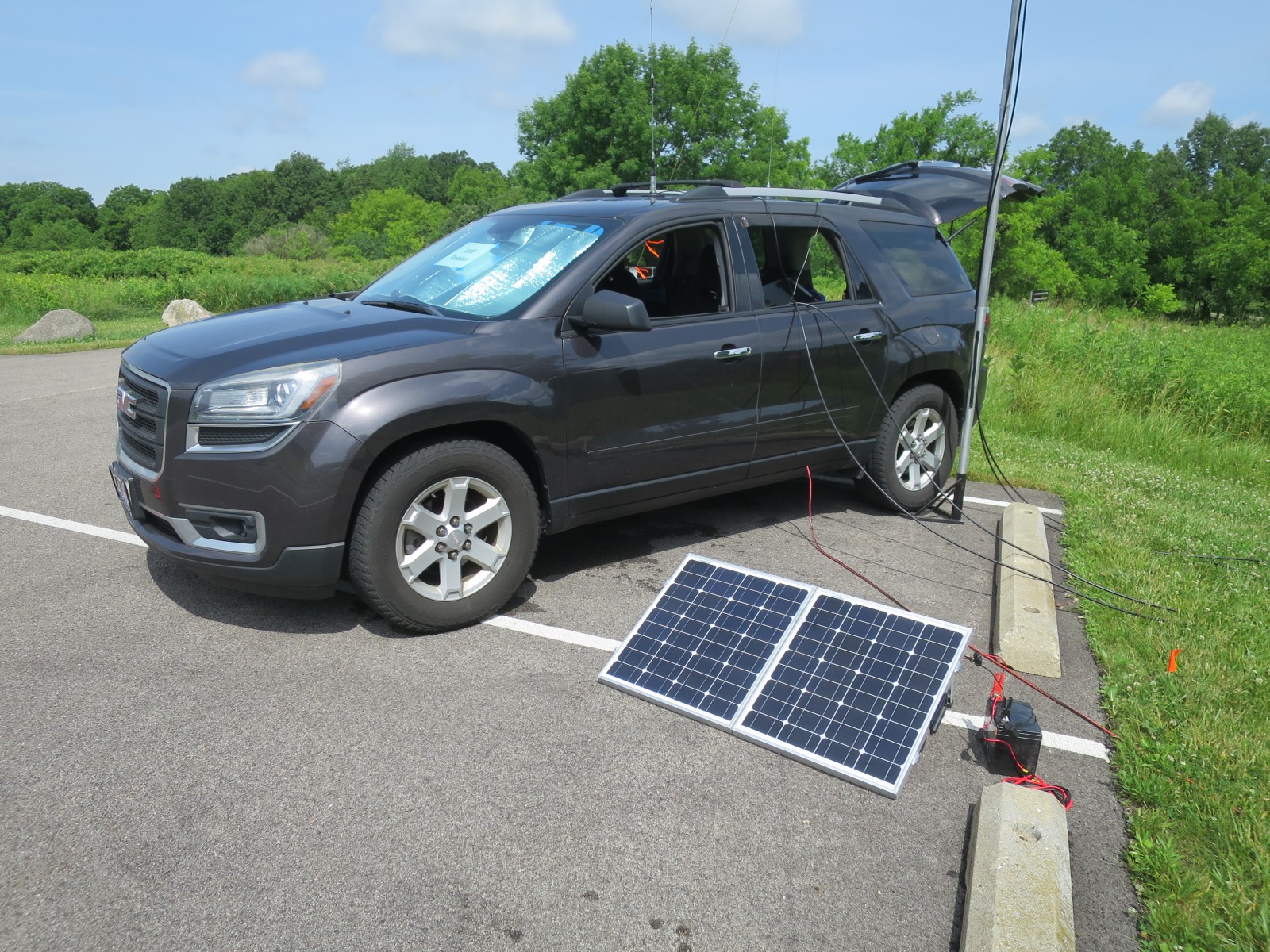 solar power QSOs at the VHF station